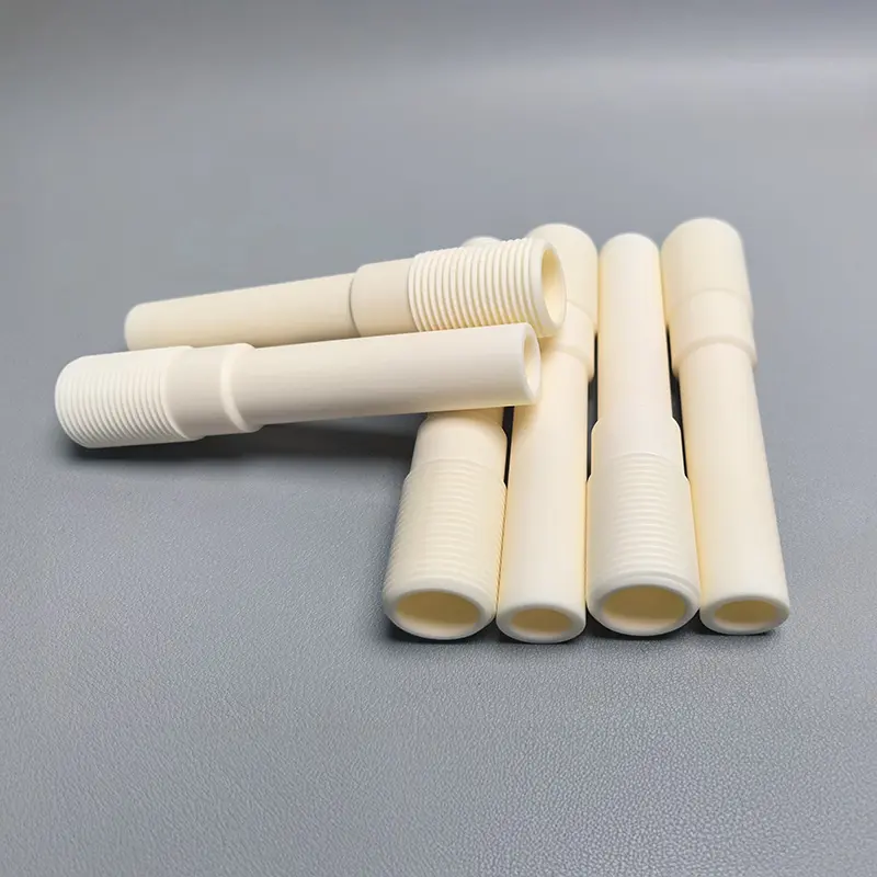 氧化铝陶瓷螺纹管-氧化铝陶瓷结构件-氧化铝陶瓷零部件-异形结构件-来图定制1