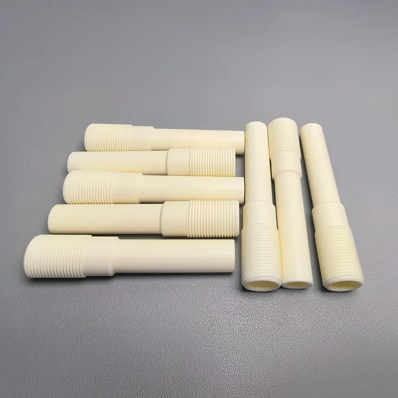 氧化铝陶瓷螺纹管-氧化铝陶瓷结构件-氧化铝陶瓷零部件-异形结构件-来图定制2