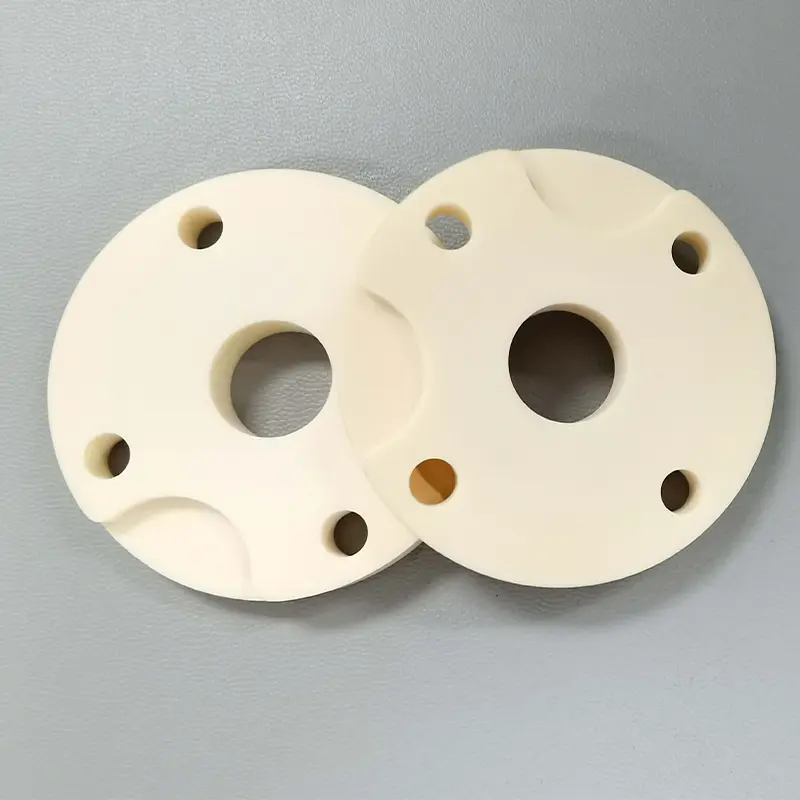 氧化铝陶瓷带孔的圆形法兰盘-氧化铝陶瓷环