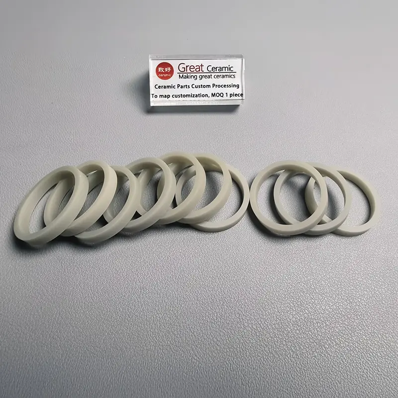 氮化铝陶瓷圆环-氮化铝陶瓷结构件-陶瓷环-来图定制1