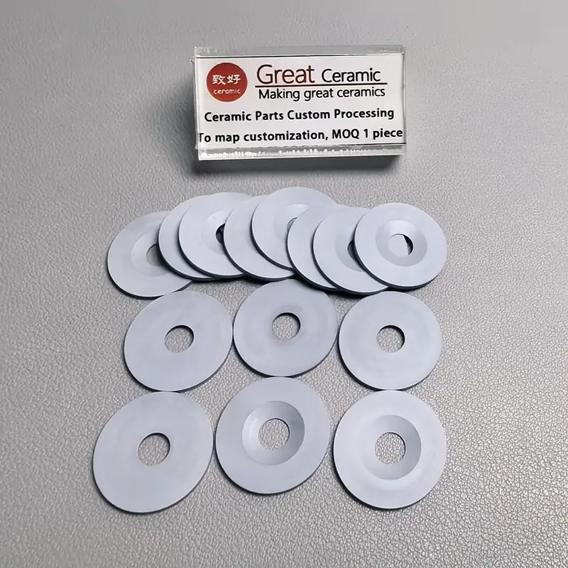 氮化铝陶瓷复合氮化硼陶瓷圆片-氮化铝陶瓷圆片-氮化铝复合氮化硼陶瓷圆环-陶瓷可加工-来图定制