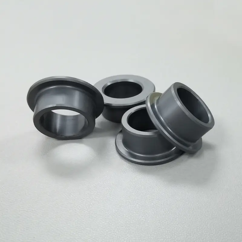 碳化硅陶瓷法兰轴套-碳化硅陶瓷套筒-碳化硅陶瓷结构件-碳化硅陶瓷零部件-来图定制3